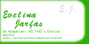 evelina jarfas business card
